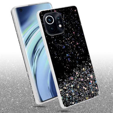 Xiaomi Mi 11 5G Silikondeksel Glitter (Svart)