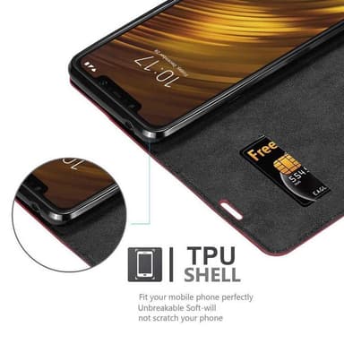 Xiaomi Pocophone F1 lommebokdeksel case (rød)