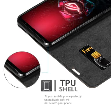 Asus ROG Phone 5 lommebokdeksel case (brun)