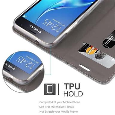 Samsung Galaxy J1 2016 lommebokdeksel etui (grå)