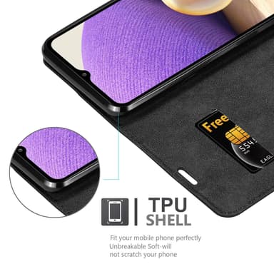 Samsung Galaxy A32 5G lommebokdeksel case (svart)
