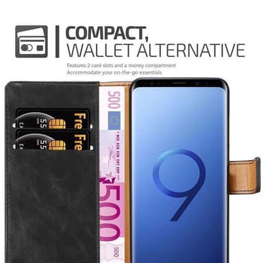 Samsung Galaxy S9 PLUS lommebokdeksel etui (svart)