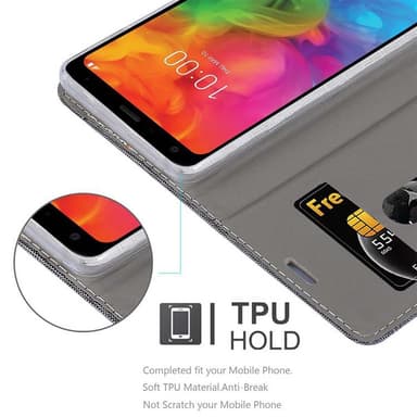 LG Q7 / Q7a / Q7+ lommebokdeksel etui (grå)