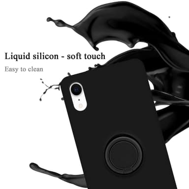 Deksel iPhone XR Ring Case (svart)