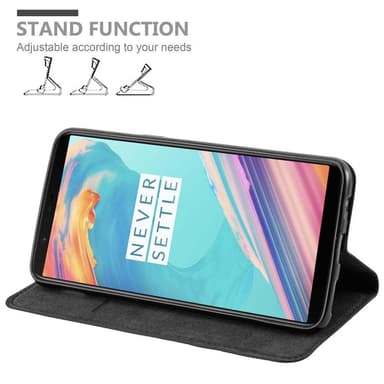 OnePlus 5T lommebokdeksel case (svart)