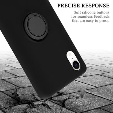 Deksel iPhone XR Ring Case (svart)
