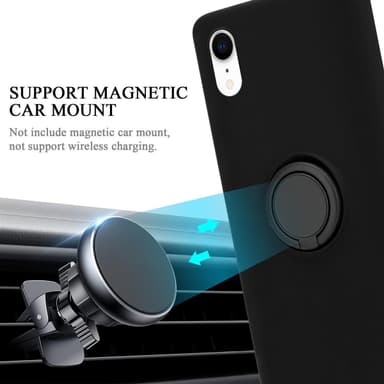 Deksel iPhone XR Ring Case (svart)
