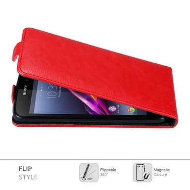 Sony Xperia Z1 deksel flip cover (rød)