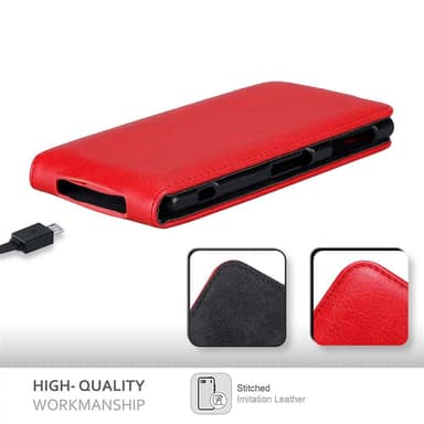 Sony Xperia Z1 deksel flip cover (rød)
