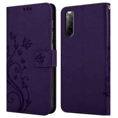 Sony Xperia 10 II lommebokdeksel Blomster (Lilla)