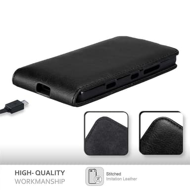 Nokia Lumia 929 / 930 deksel flip cover (svart)