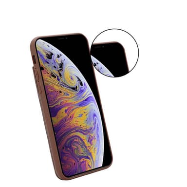 iPhone XS MAX Deksel Kunstskinn (brun)