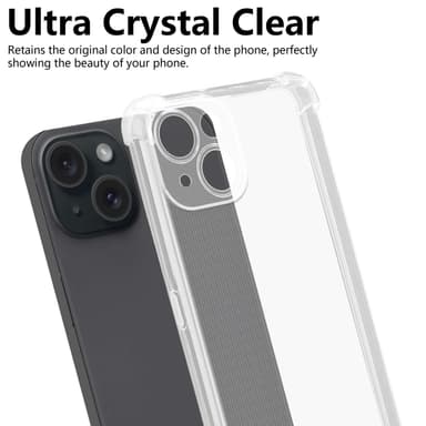 iPhone 15 PLUS deksel ultra slim (Genomskinlig)