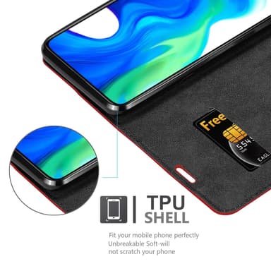 Xiaomi POCO F2 PRO lommebokdeksel case (rød)
