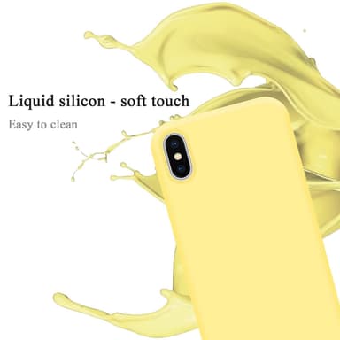 iPhone XS MAX silikondeksel case (gul)