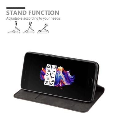 OnePlus 5 lommebokdeksel case (brun)
