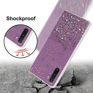 Samsung Galaxy NOTE 10 Silikondeksel Glitter (lilla)