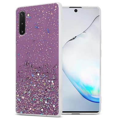 Samsung Galaxy NOTE 10 Silikondeksel Glitter (lilla)