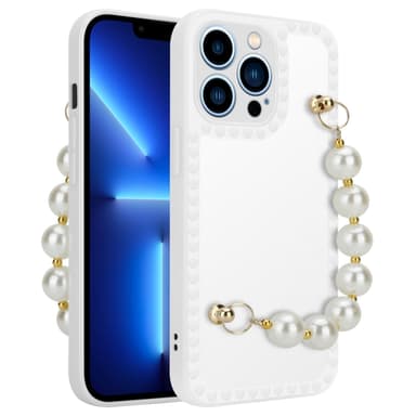iPhone 13 PRO Deksel med kjede (hvit)