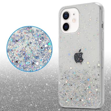 iPhone 12 MINI Silikondeksel Glitter (gjennomsiktig)