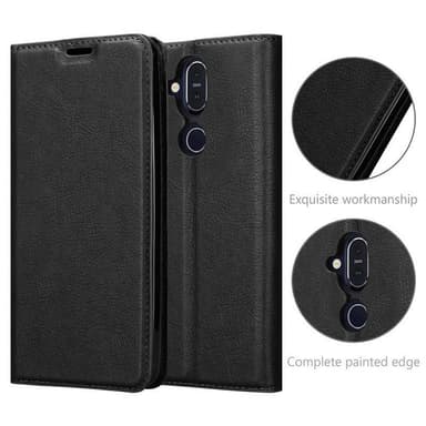 Nokia 7.1 PLUS / X7 lommebokdeksel case (svart)