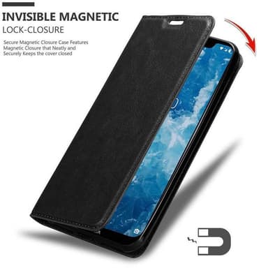 Nokia 7.1 PLUS / X7 lommebokdeksel case (svart)