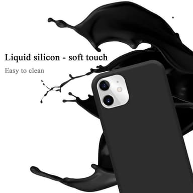 iPhone 11 silikondeksel case (svart)