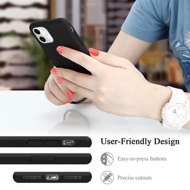 iPhone 11 silikondeksel case (svart)