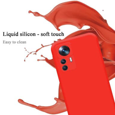 Xiaomi 12T / 12T PRO silikondeksel case (rød)