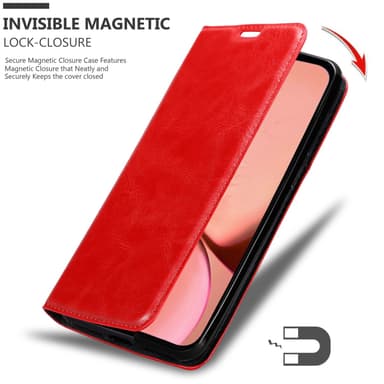iPhone 13 PRO lommebokdeksel case (rød)