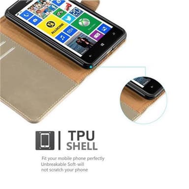 Nokia Lumia 625 lommebokdeksel etui (brun)