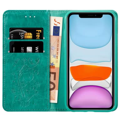 iPhone 11 lommebokdeksel etui (turkis)