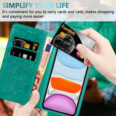 iPhone 11 lommebokdeksel etui (turkis)