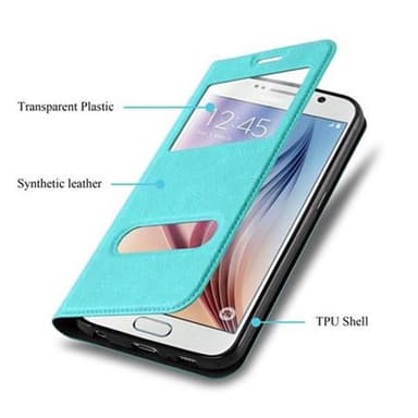 Samsung Galaxy S6 lommebokdeksel cover (turkis)