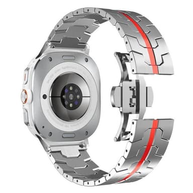 Iron Man rustfritt klokkereim Samsung Galaxy Watch Ultra (47mm) - Søl