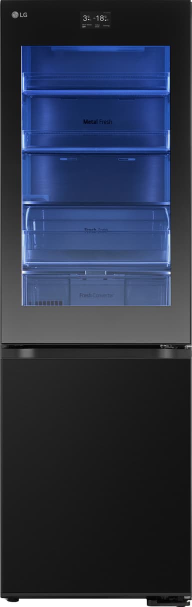 LG InstaView Kyl/Frys GBG7190CEV (sort rustfritt stål)