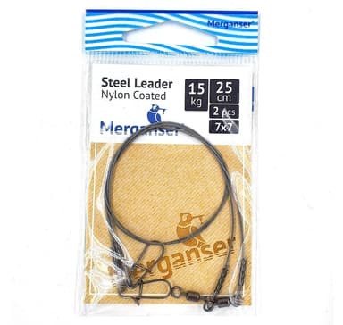 Stålleder, 7x7 spikerdekket, 15 kg, 25 cmv 2 stk, Merganser