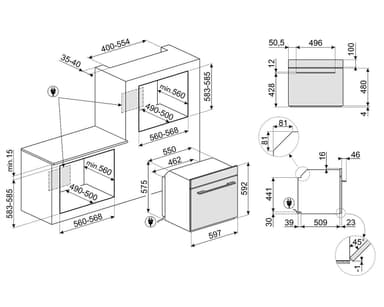 Smeg Ovn SO6101S2B3