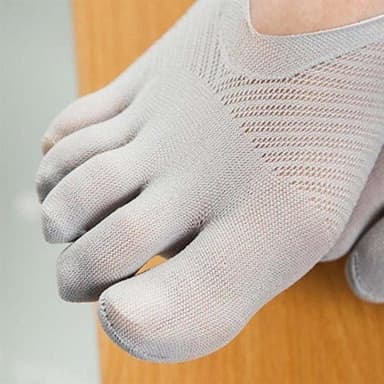 5-pack Usynlige tåstrømper / Fingerstrømper Dame - Svart