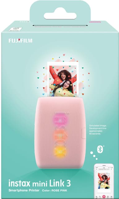 Fujifilm Instax Mini Link 3 smarttelefonprinter (rosa)