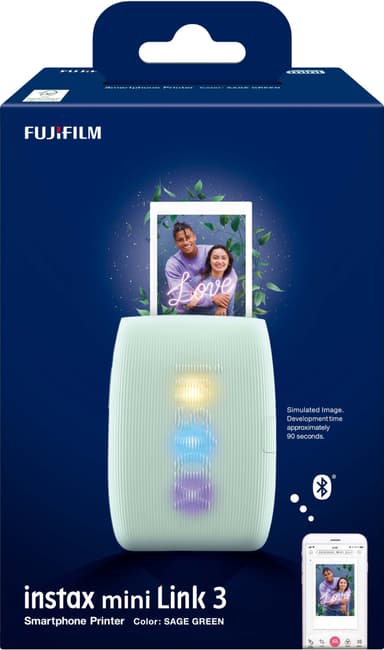 Fujifilm Instax Mini Link 3 smarttelefonprinter (grønn)