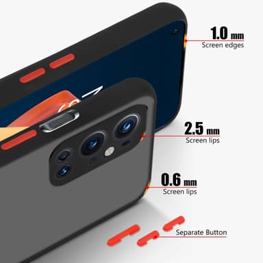 OnePlus 9 PRO Deksel Case Cover (Svart)