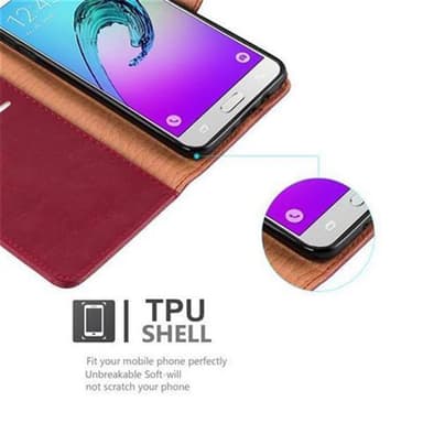 Samsung Galaxy J7 2016 lommebokdeksel etui (rød)