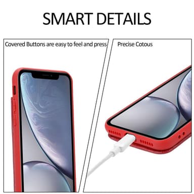 iPhone XR Deksel Kunstskinn (rød)