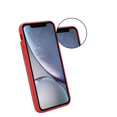 iPhone XR Deksel Kunstskinn (rød)