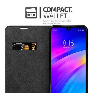 Xiaomi RedMi 7 lommebokdeksel case (svart)