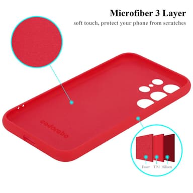 Samsung Galaxy S24 ULTRA silikondeksel case (RØD)