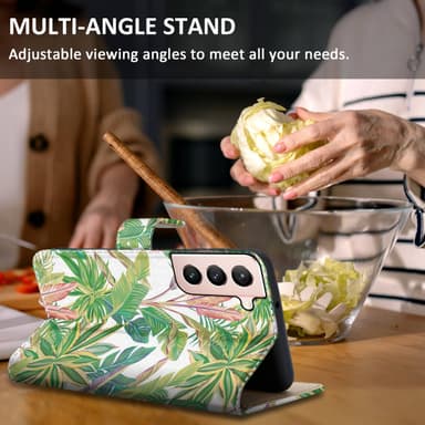 Samsung Galaxy S21 PLUS lommebokdeksel etui (grønn)