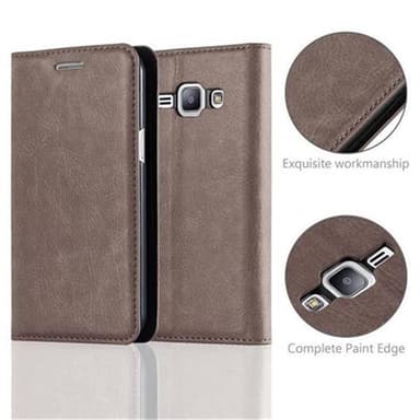 Samsung Galaxy J1 2015 lommebokdeksel case (brun)
