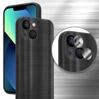 iPhone 14 Silikondeksel Beskyttelse (svart)